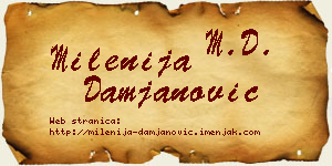Milenija Damjanović vizit kartica